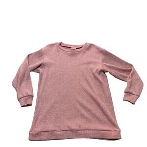 Fredericks of Hollywood womens medium pink sparkly sweater shiny vintage cute ba